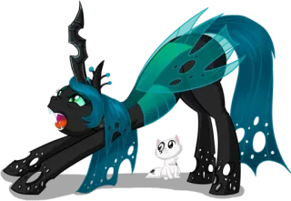 😴 Queen Chrysalis My Little Pony Rainha Chrysalis, MLP, My Little Pony, Changeling, Monstro, Pônei telegram sticker