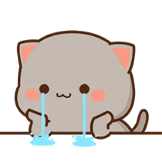 😭 Katze, weinen, traurig, Tränen, niedlich, kawaii telegram sticker