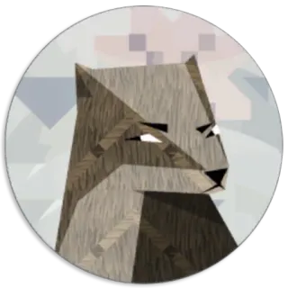 😼 animale, donnola, geometrico, adesivo telegram sticker