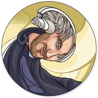 🙃 PewDiePie PewDiePie, YouTube, 游戏玩家, 耳机, 金发, 卡通 telegram sticker