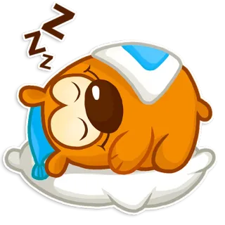 😴 ZZZ dormire, assonnato, pisolino, cartone animato, carino, cuscino, zzz telegram sticker