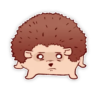 😱 ouriço, animal, fofo, desenho animado telegram sticker