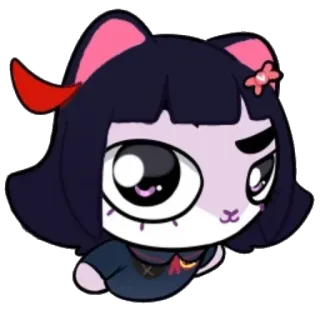 🤨 อนิเมะ, น่ารัก, แมว, การ์ตูน, สติกเกอร์ telegram sticker