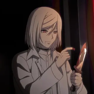 🗡 Anime, Faca, Sangue, Terror, Personagem, Masculino telegram sticker