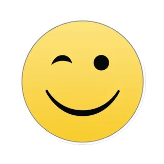 😉 Emoji, Smiley, Cara, Guiño, Amarillo, Feliz telegram sticker