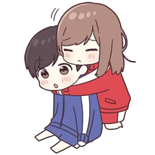 ❤️ かわいい, ハグ, カップル, アニメ, 関係, 愛情 telegram sticker