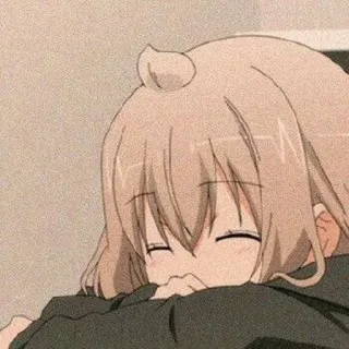 ☺️ Anime, Fille, Kawaii, Mignon, Endormi, Fatigué telegram sticker