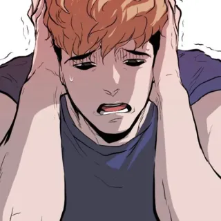 😱 Yoonbum Killing Stalking spaventato, anime, manga, Yoonbum, Killing Stalking telegram sticker