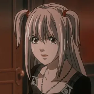 📓 Misa Amane Death Note Аниме, Манга, Персонаж, Готика, Милый, Блондинка, Хвостики whatsapp sticker