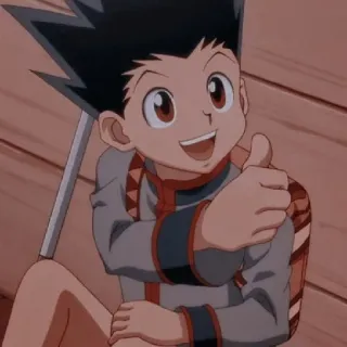 👍 Gon Freecss Hunter x Hunter Gon Freecss, Anime, Personaje, Pulgares arriba, Chico telegram sticker