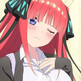 🦋 Nino Nakano The Quintessential Quintuplets Anime, Personaje, pelo rojo, Nino, Nakano telegram sticker