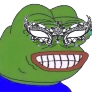😂 Pepe the Frog pepe, katak, meme, pesta topeng, topeng whatsapp sticker