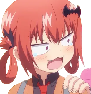 🥴 Satania Anime, Kreskówka, Satania McDowell Kurumi, Gabriel Dropout, Demon, Komedia whatsapp sticker