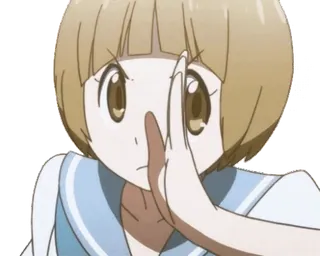 🙅‍♀ Anime, Chica, Personaje, Grosero, Gesto, Dedo corazón telegram sticker