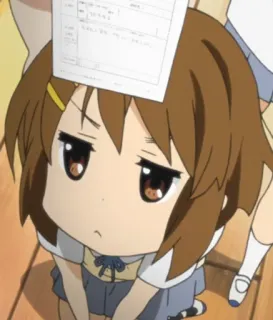 🌟 Yui Hirasawa K-On! anime, manga, cute, girl, k-on, yui hirasawa telegram sticker