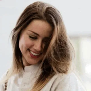 🥀 Amber Heard woman, actress, celebrity, smile telegram sticker