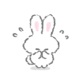 🥺 กระต่าย, บันนี่, สัตว์, น่ารัก, เหงื่อ, การ์ตูน telegram sticker