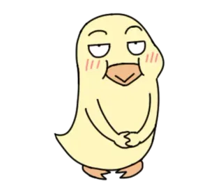 ☺️ duck, cute, cartoon, bird, animal telegram sticker