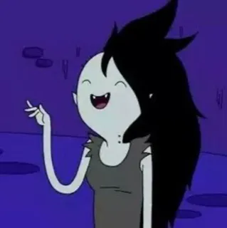 🖤 Marceline Adventure Time cartoon, vampire, marceline, adventure time, cartoon network whatsapp sticker