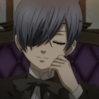 🗝 Ciel Phantomhive Black Butler Anime, Manga, Ciel Phantomhive, Black Butler, Personaje whatsapp sticker