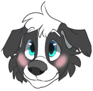😳 dog, cute, pet, animal, drawing, sticker, puppy, cartoon whatsapp sticker