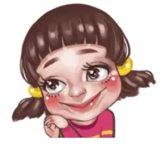 ☺️ девочка, мультфильм, милый, аниме, улыбается telegram sticker