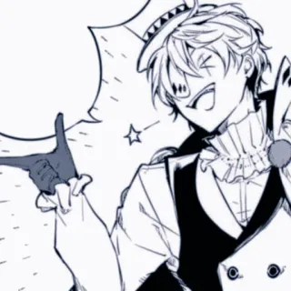 🪃 Anime, Manga, Klaun, Postać, Uśmiech telegram sticker