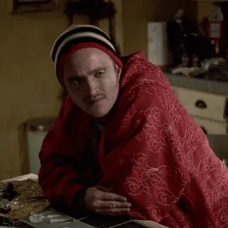 🚬 Jesse Pinkman Breaking Bad jesse pinkman, breaking bad, aaron paul, reaction, sitting, beanie, television telegram sticker