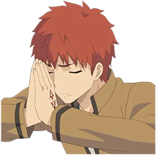 🙏 Animé, Personnage, Prière, Manga, Implorant telegram sticker