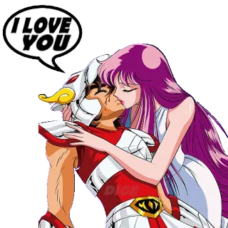 😘 I LOVE YOU amor, beso, romance, dibujos animados, pareja telegram sticker