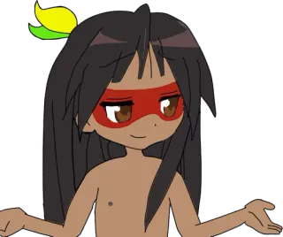 😏 애니메이션, 토착, 아메리카 원주민, 캐릭터, 만화 telegram sticker