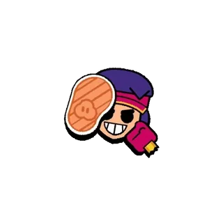 👊 Shelly Brawl Stars 雪莉, 荒野乱斗, 卡通, 游戏, 角色, 贴纸, 动画 telegram sticker