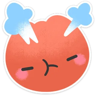 😠 絵文字, 怒り, 湯気, イライラ, 迷惑 telegram sticker