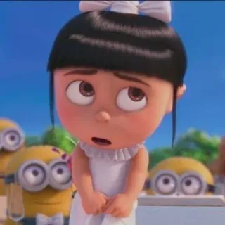 🥺 Agnes Despicable Me kartun, perempuan, Agnes, Despicable Me, Minion, imut telegram sticker
