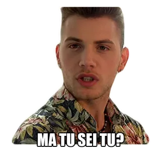 🤔 MA TU SEI TU? человек, итальянец, портрет, мужчина, вопрос, выражение whatsapp sticker