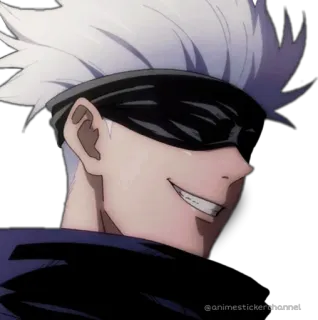 😁 Satoru Gojo Jujutsu Kaisen @animestickerchannel Anime, Jujutsu Kaisen, Gojo, Satoru Gojo, Sticker, Personnage telegram sticker