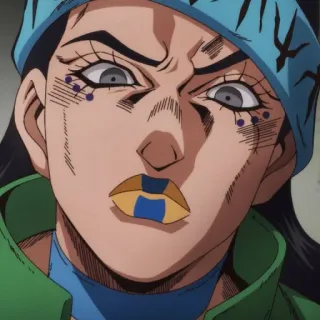 🌊 Narancia Ghirga JoJo's Bizarre Adventure Narancia Ghirga, JoJo's Bizarre Adventure, anime, manga, character, facial expression telegram sticker