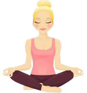 🧘‍♀ Frau, Meditation, Yoga, friedlich, entspannend, ruhig whatsapp sticker