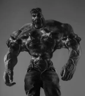 💪 Gigachad, Meme, Stark, Muskulös, Bodybuilder, Mann whatsapp sticker