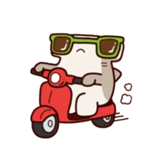 😎 shark, scooter, sunglasses, cute, cartoon telegram sticker