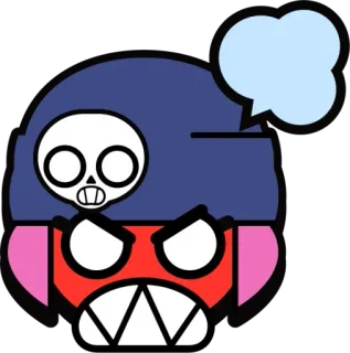 😡 teschio, arrabbiato, faccia, cartone animato whatsapp sticker