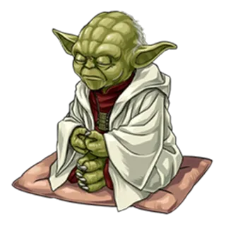 😑 Yoda Star Wars yoda, star wars, jedi, meditación, pacífico telegram sticker
