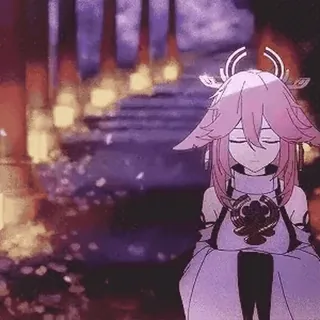 💖 Yae Miko Genshin Impact Anime, Genshin Impact, Yae Miko, Videogame, Personage, Vos, Inazuma telegram sticker