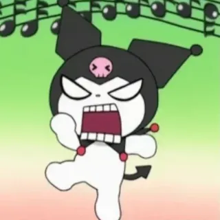 😡 Kuromi kuromi, sanrio, anime, dibujos animados, kawaii, enojado, personaje telegram sticker