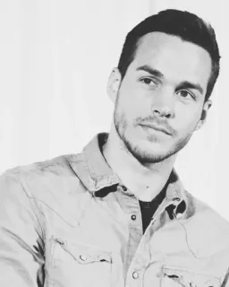 🌑 homme, portrait, noir et blanc, personne, masculin, acteur, mannequin telegram sticker