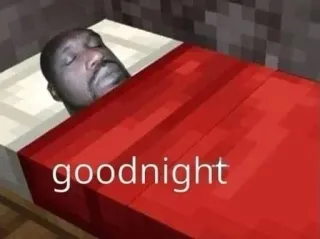 😍 goodnight sleep, goodnight, minecraft telegram sticker
