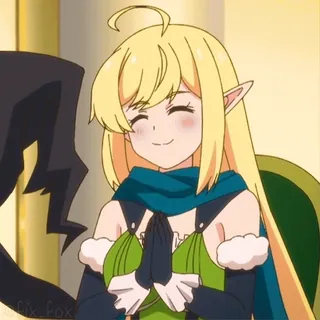 👏 Anime, Elfo, Personaggio, Fantasy, Carino, Illustrazione telegram sticker