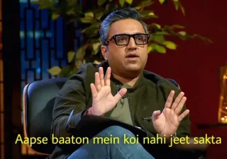 😑 Aapse baaton mein koi nahi jeet sakta indisches Fernsehen, Shark Tank, indisches Meme, Hindi Meme, indische Fernsehsendung telegram sticker