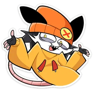 🤷‍♂️ Cartoon, Personage, Rat, Muis, Oranje, Mut, Sticker telegram sticker