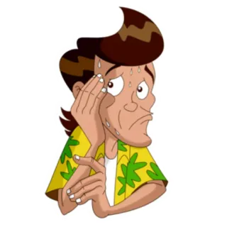 😓 Dibujo animado, Sudor, Nervioso, Ansioso, Estresado telegram sticker